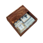 Handmade Sheesham Wooden Napkin Tissue Paper Holder Flat Scroll Collection, Bar Napkin Stand for Tables, Tableware Foil Paper Holder, Farmhouse Napkin Dispenser | Size- (LxBxH) (7.5x7.5x1.5) Inches