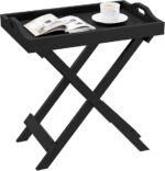 Bed Side Table Living Room Sofa Side Coffee Table for Home | Engineered Wood End Table | Storage for Living Room Tray Top, 22-Inch (Black) - Image 4