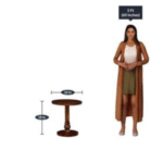 Wooden Round Sofa Side End Table for Living Room | Sheesham Wood, Honey Finish - Image 3