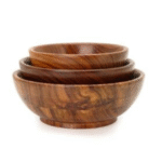 Pakka Sheesham Wooden Classic And Elegant Serving Bowl For Home & Kitchen - Set Of 3, 300 ML - Image 3