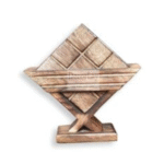Handmade Wooden Tea Coaster Set for Kitchen/Dining, Kite Shape Brown 6 Coasters