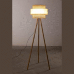 Rattan Cane Webbing Floor Lamp Bamboo Floor Lamp Cane Standing Lamp Wooden Standing lamp for Living Room Bedroom (14" D X 11") (Beige) - Image 3