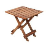 Handmade Wooden Natural Brown Foldable Coffee Table, Adjustable Coffee Table, Side Table, End Table for Poolside Garden, Living Room, Bedroom, Small Spaces Etc. (Square 13 Inch) - Image 4