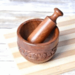 Kharal Wood Carved Pestle and Mortar | Traditional Handcrafted Wooden Grinder for Spices, Herbs & Seasoning | Durable, Eco-Friendly Kitchen Tool | Artisan Carved Mortar Set - Image 4
