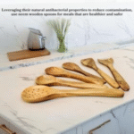 Wooden Natural Neem Spoon Set Kitchen Utensils for Cooking Serving Spatula Spoon for Non-Stick Cookware Home Essentials (Set of 6 Neem Spoon) - Image 4