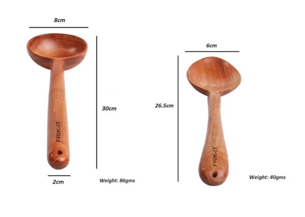 Neem Wooden Spatula/Flip/Ladle | Premium Wooden Spoons for Cooking | Wooden Kitchen Tools | No Harmful Polish | Naturally Non-Stick | Handmade (Set of 5)