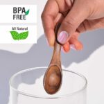 Wooden Masala Spoon for Small Containers, Handmade Wooden Spoon for Tea, Coffee, Sugar, Condiments & Spices, Set of 8 (4 Inch) - Image 3