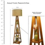 Furniture Wooden Floor Lamp with Shelf (Natural Jute). LED Bulb Included - Image 5