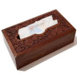 Wooden Tissue Paper Box Make with Strong SHEESHAM Wood Napkin Holder Cover, Decorative and Stylish Wooden Tissue Holder Stand for Car, Desk, Resturant, Cafe, Home and Office - Image 5