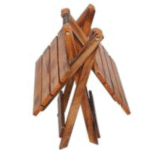 Handmade Wooden Natural Brown Foldable Coffee Table, Adjustable Coffee Table, Side Table, End Table for Poolside Garden, Living Room, Bedroom, Small Spaces Etc. (Square 13 Inch) - Image 5