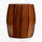 Wooden Barrel Shaped Cutlery Holder/Spoon Holder/Utensils Jar Brown (Pack of 2) - Image 5