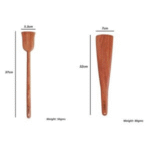 Neem Wooden Spatula/Flip/Ladle | Premium Wooden Spoons for Cooking | Wooden Kitchen Tools | No Harmful Polish | Naturally Non-Stick | Handmade (Set of 5) - Image 5