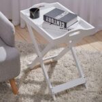 Bed Side Table Living Room Sofa Side Coffee Table for Home | Engineered Wood End Table | Storage for Living Room Tray Top, 22-Inch (White) - Image 5
