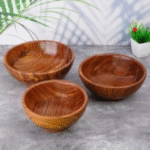 Pakka Sheesham Wooden Classic And Elegant Serving Bowl For Home & Kitchen - Set Of 3, 300 ML - Image 6