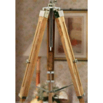 Vintage Style Beautiful Designer Tripod LED Floor Lamp Teak Wooden Floor Lamp (Teak Wood)Pack Of 1 - Image 6