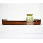 Handmade Wooden Platter for Your Kitchen & Dining Table Serving Tray Set for Tea, Coffee & Snacks Breakfast (Wooden Tray) Color Brown (10 x 7 x 2) - Image 6