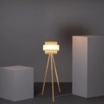 Rattan Cane Webbing Floor Lamp Bamboo Floor Lamp Cane Standing Lamp Wooden Standing lamp for Living Room Bedroom (14" D X 11") (Beige) - Image 6