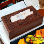 Wooden Tissue Paper Box Make with Strong SHEESHAM Wood Napkin Holder Cover, Decorative and Stylish Wooden Tissue Holder Stand for Car, Desk, Resturant, Cafe, Home and Office - Image 6