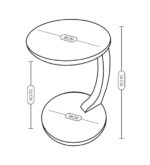 C Shaped End Table,Round C Table, Snack Side Table, C Shaped End Table For Sofa And Bed Side, Round Side Tables Living Room & Bedroom - Image 4