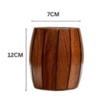 Wooden Barrel Shaped Cutlery Holder/Spoon Holder/Utensils Jar Brown (Pack of 2) - Image 7