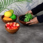 Pakka Sheesham Wooden Classic And Elegant Serving Bowl For Home & Kitchen - Set Of 3, 300 ML - Image 7