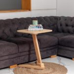 Solid Wood End Table for Living Room | Wooden Side Table for Sofa | Square End Table with Angled Legs | Premium Wooden Corner Table | Made in India