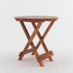Coffee Table Sheesham Wood Round Folding for Bedroom Living Room Hall Home Office Wooden Furniture Solid Wood Tables for Garden Outdoor (Table Size - 23.5 x 23 Inch) (Brown) - Image 8