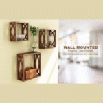 MDF Wooden Wall Shelves (Brown) | Decorative Floating Wall Rack for Home & Office | Display Books, Plants, Frames, Décor Items | Space-Saving MDF Wall Shelf Set 3 - Image 8