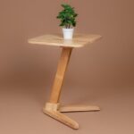 Solid Wood End Table for Living Room | Wooden Side Table for Sofa | Square End Table with Angled Legs | Premium Wooden Corner Table | Made in India - Image 2