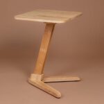 Solid Wood End Table for Living Room | Wooden Side Table for Sofa | Square End Table with Angled Legs | Premium Wooden Corner Table | Made in India - Image 3