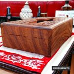 Wooden Tissue Box Sheesham Wood Napkin Holder Cover/Wooden Tissue Box Cover/Wooden Tissue Paper Box Holder Decorative Organizer-(Standard Size) - Image 3
