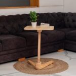 Solid Wood End Table for Living Room | Wooden Side Table for Sofa | Square End Table with Angled Legs | Premium Wooden Corner Table | Made in India - Image 5