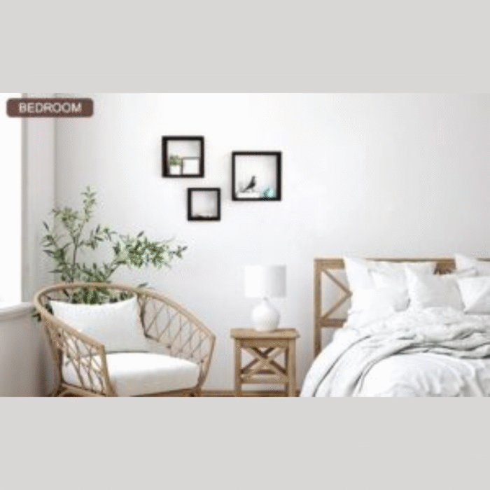 MDF Wooden Wall Shelves (Brown) | Decorative Floating Wall Rack for Home & Office | Display Books, Plants, Frames, Décor Items | Space-Saving MDF Wall Shelf Set 3 - Image 9