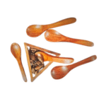 Handcrafted Wooden Serving Spoons, 6 Pieces, Natural Brown Wood - Image 4
