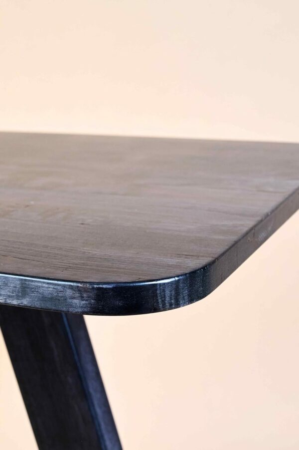 Elevate Your Space with a Stylish Angled End Table/Side Table - Ideal for Living Rooms, Bedrooms, and More. Crafted from Solid Rubberwood for Durability.