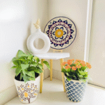 Beautiful Antique Wooden Fold-able Side Table/End Table/Plant Stand/Stool Living Room Kids Play Furniture Table Round Shape - Image 2