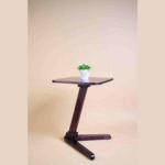 Elevate Your Space with a Stylish Angled End Table/Side Table - Ideal for Living Rooms, Bedrooms, and More. Crafted from Solid Rubberwood for Durability.