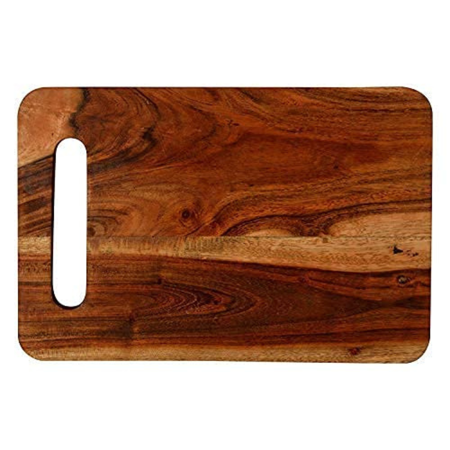 1 Premium Wooden Cutting Board with Handle - Image 1