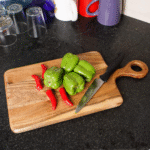 Rustic Wooden Chopping & Serving Board with Round Handle – Multipurpose Kitchen Cutting Board for Vegetables, Fruits & Snacks - Image 2