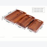 Set of 3 Nested Wooden Serving Trays - Image 2