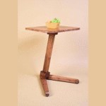 Solid Wood End Table for Living Room | Wooden Side Table for Sofa | Square End Table with Angled Legs | Premium Wooden Corner Table | Made in India - Image 2