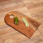 Rectangular Wooden Cutting Board with Round Handle Hole