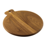 Round Wooden Chopping Board with Handle Hole - Image 4
