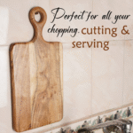 Rustic Wooden Chopping & Serving Board with Round Handle – Multipurpose Kitchen Cutting Board for Vegetables, Fruits & Snacks - Image 3
