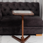 Solid Wood End Table for Living Room | Wooden Side Table for Sofa | Square End Table with Angled Legs | Premium Wooden Corner Table | Made in India - Image 3