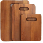 Set of 3 Wooden Cutting and Serving Boards - Image 3