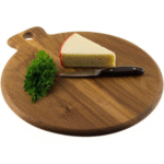 Round Wooden Chopping Board with Handle Hole - Image 3