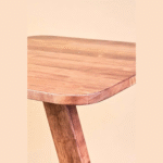 Solid Wood End Table for Living Room | Wooden Side Table for Sofa | Square End Table with Angled Legs | Premium Wooden Corner Table | Made in India - Image 4