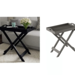 Bed Side Table Living Room Sofa Side Coffee Table for Home | Engineered Wood End Table | Storage for Living Room Tray Top, 22-Inch (Black) - Image 9