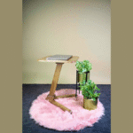 Solid Wood End Table for Living Room | Wooden Side Table for Sofa | Square End Table with Angled Legs | Premium Wooden Corner Table | Made in India - Image 5